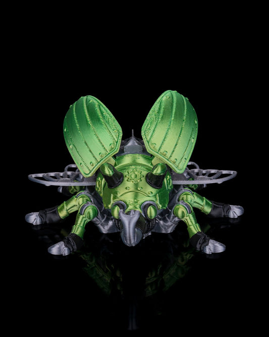 3D Printed Robo Bug HornCrusher Toy – Articulated Sci-Fi Beetle Figurine for Collectors, Kids, Adults & STEM Fun