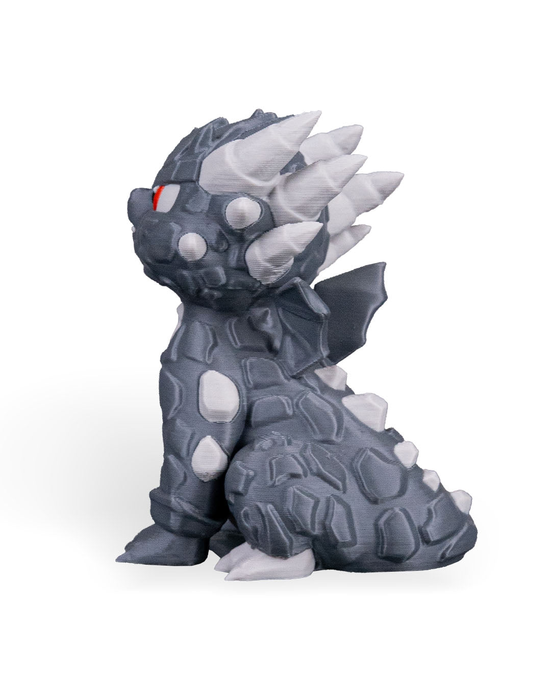 Rocky Baby Dragon and Crystal Egg Set – Handcrafted Fantasy Figurines – 10cm Dragon - 15cm Egg – Unique Collectible