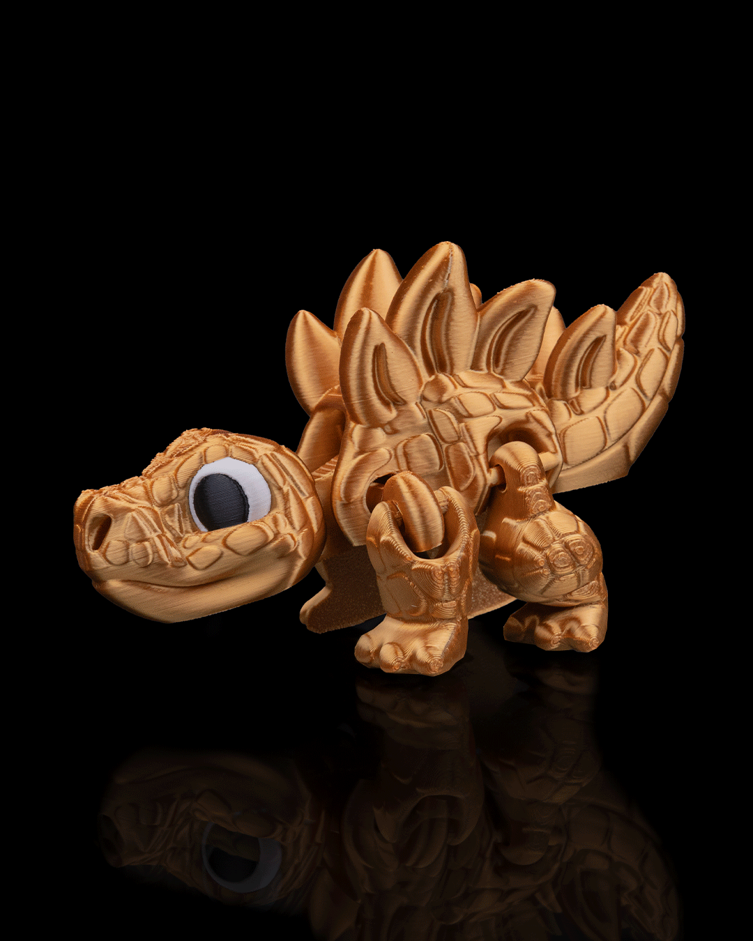 Stegosaurus Flexi Dinosaur Toy – 8cm Articulated Dino with Spiked Tail & Plates | Dual & Tri-Color Flexible Fidget Toy