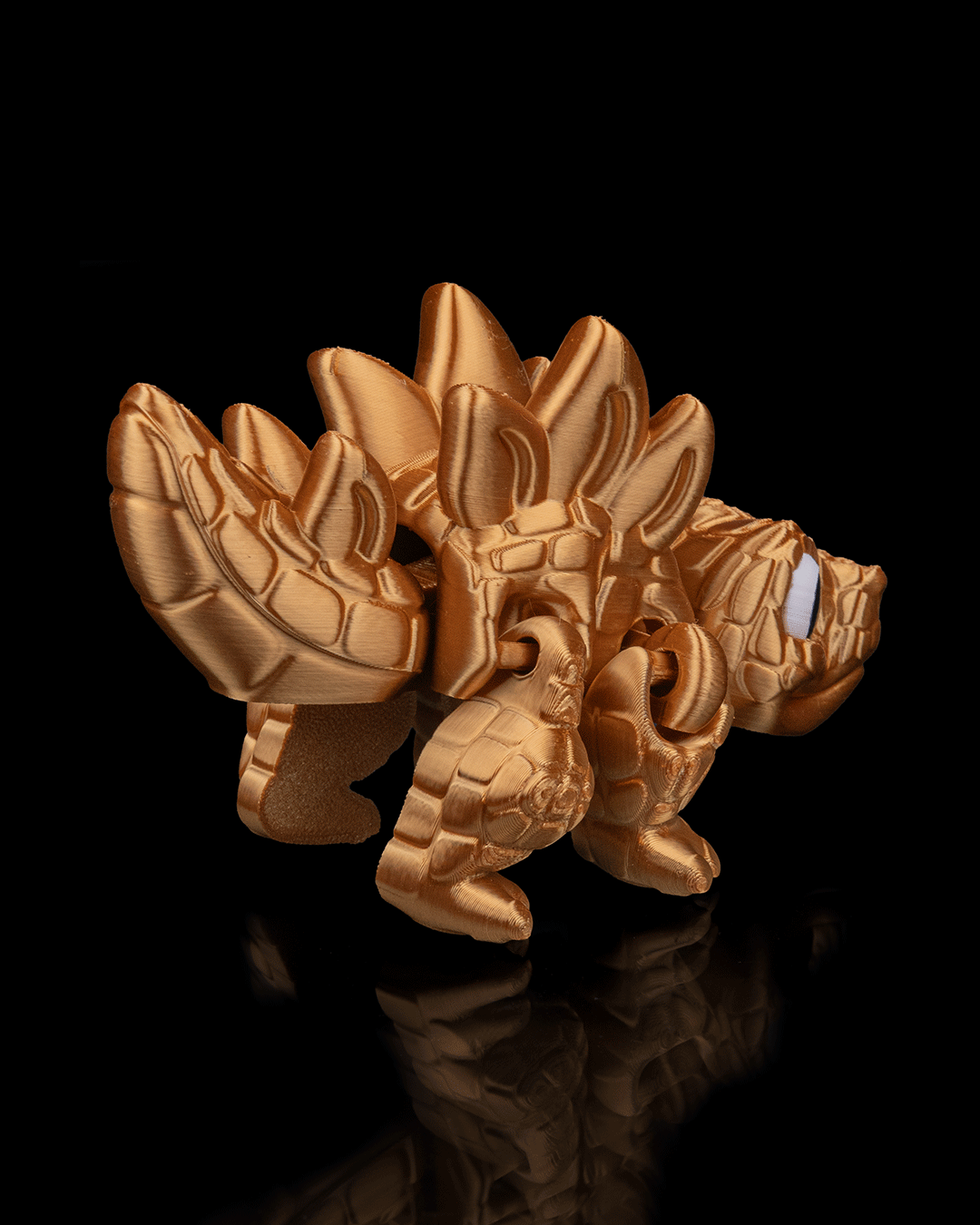 Stegosaurus Flexi Dinosaur Toy – 8cm Articulated Dino with Spiked Tail & Plates | Dual & Tri-Color Flexible Fidget Toy