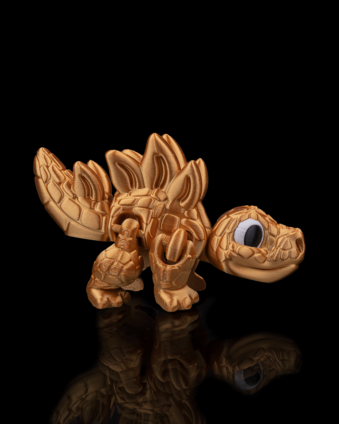 Stegosaurus Flexi Dinosaur Toy – 8cm Articulated Dino with Spiked Tail & Plates | Dual & Tri-Color Flexible Fidget Toy