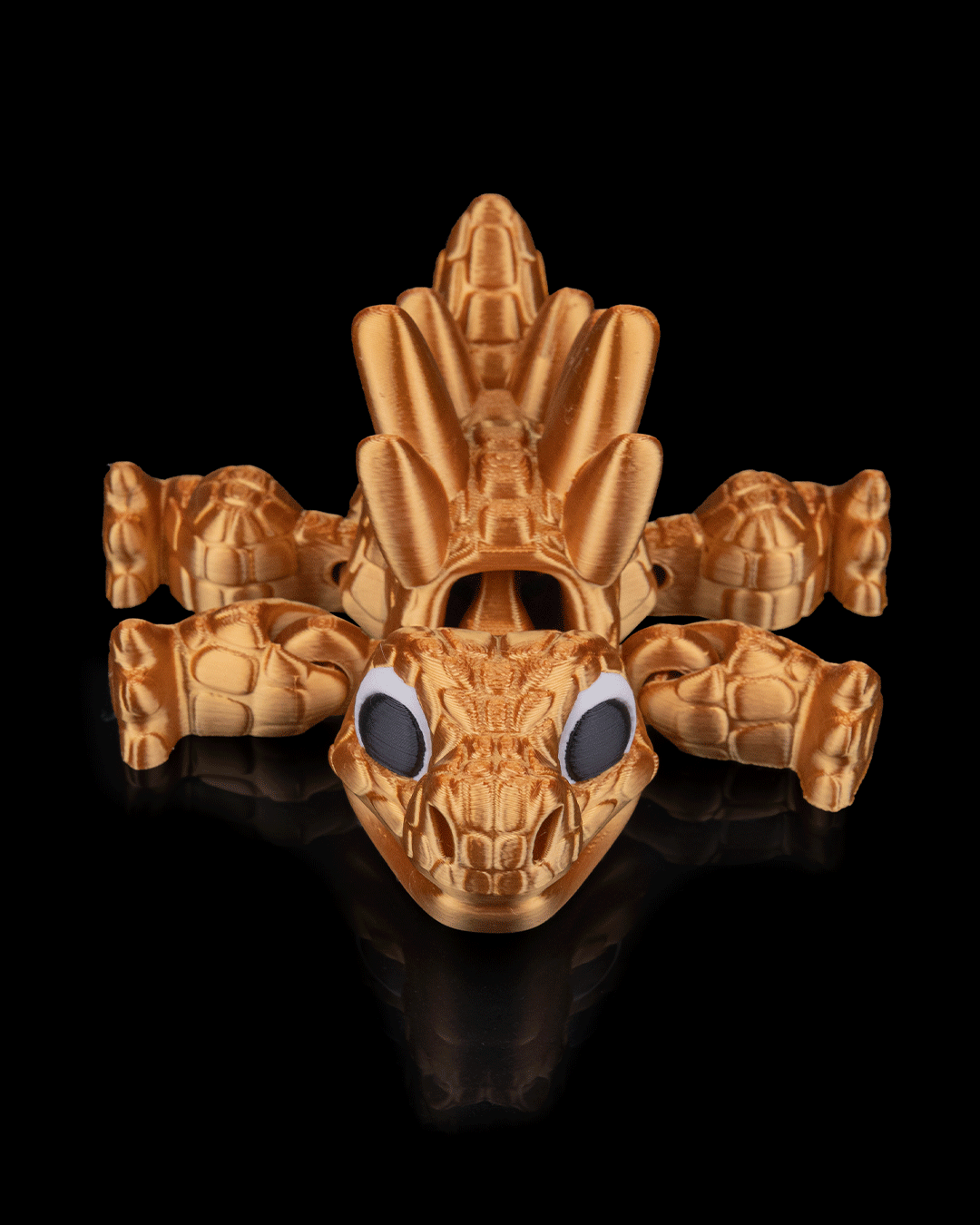Stegosaurus Flexi Dinosaur Toy – 8cm Articulated Dino with Spiked Tail & Plates | Dual & Tri-Color Flexible Fidget Toy