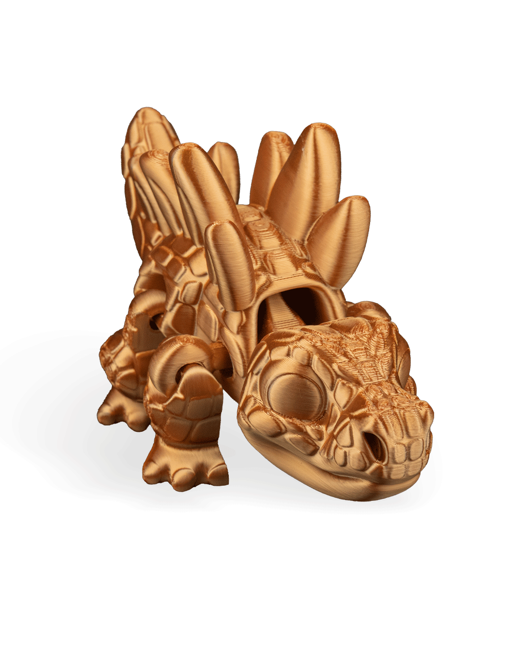 Stegosaurus Flexi Dinosaur Toy – 8cm Articulated Dino with Spiked Tail & Plates | Dual & Tri-Color Flexible Fidget Toy