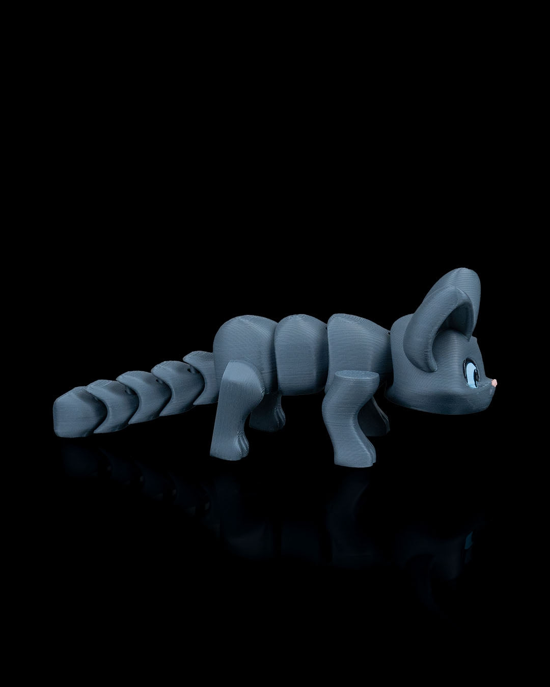 Stretching Kitty – 8cm Articulated 3D Printed Cat Figurine | Flexible Poseable Desk Decor & Stress Relief Toy