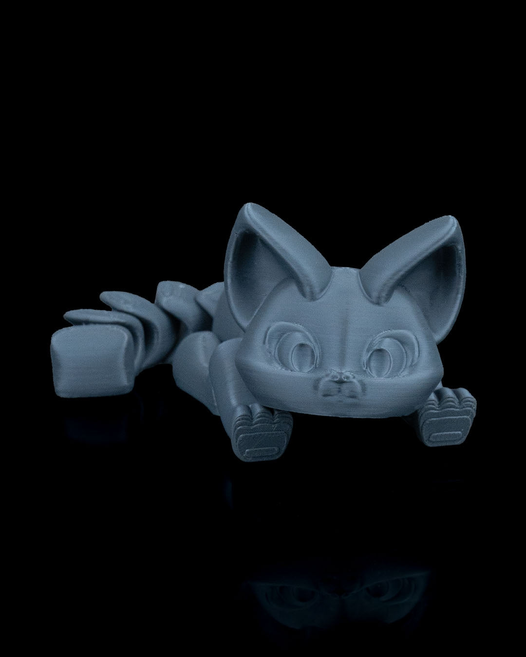 Stretching Kitty – 8cm Articulated 3D Printed Cat Figurine | Flexible Poseable Desk Decor & Stress Relief Toy
