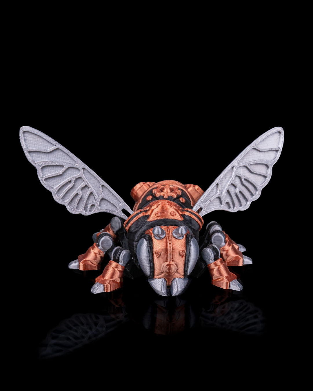 3D Printed Robo Bug FuryStinger Toy – Articulated Sci-Fi Wasp Figurine for Kids, Collectors, Adults & STEM Displays