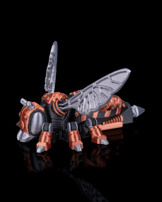 3D Printed Robo Bug FuryStinger Toy – Articulated Sci-Fi Wasp Figurine for Kids, Collectors, Adults & STEM Displays
