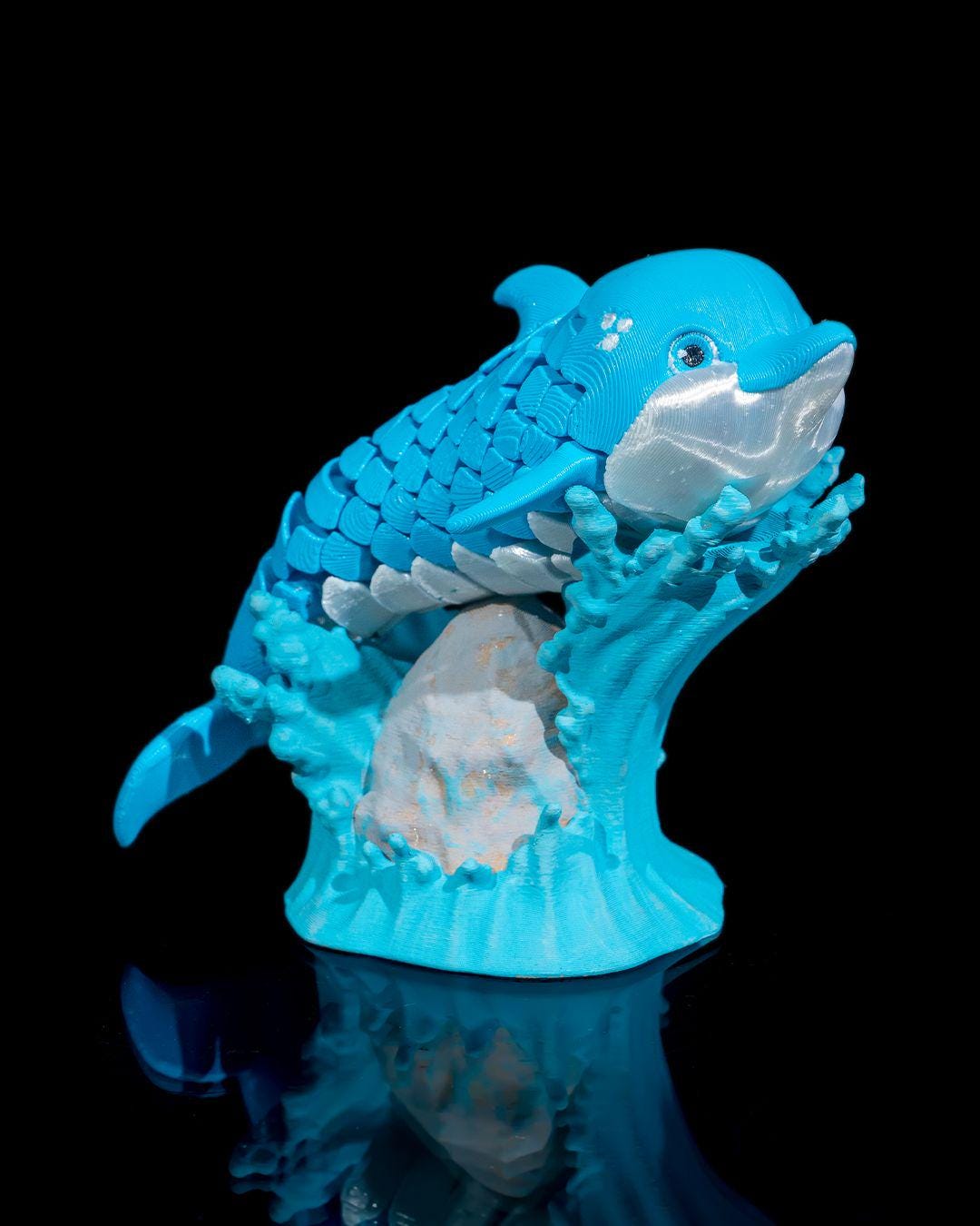 Dennis the Dolphin - Articulated Sea Creature Fidget Toy | Poseable Dolphin