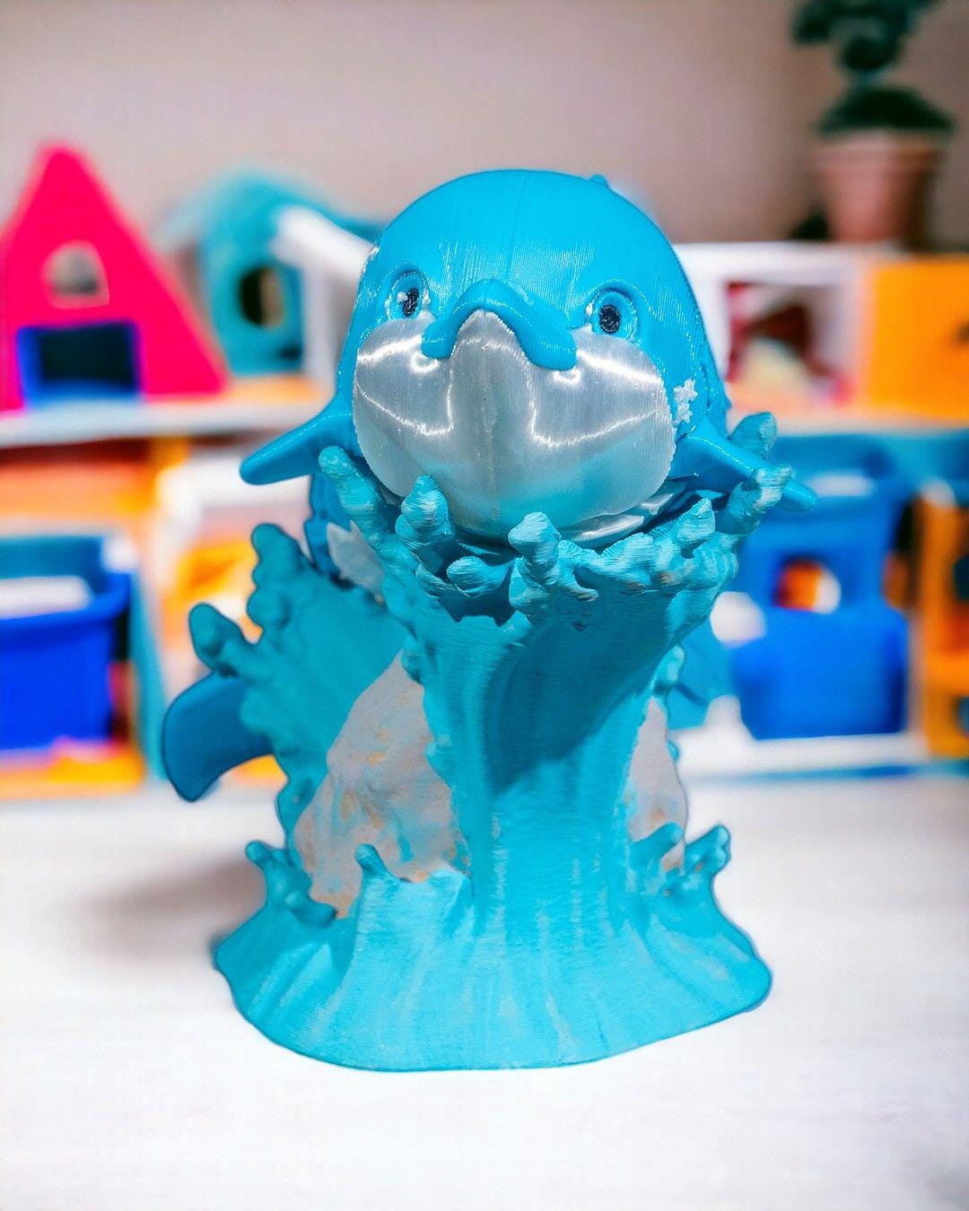 Dennis the Dolphin - Articulated Sea Creature Fidget Toy | Poseable Dolphin