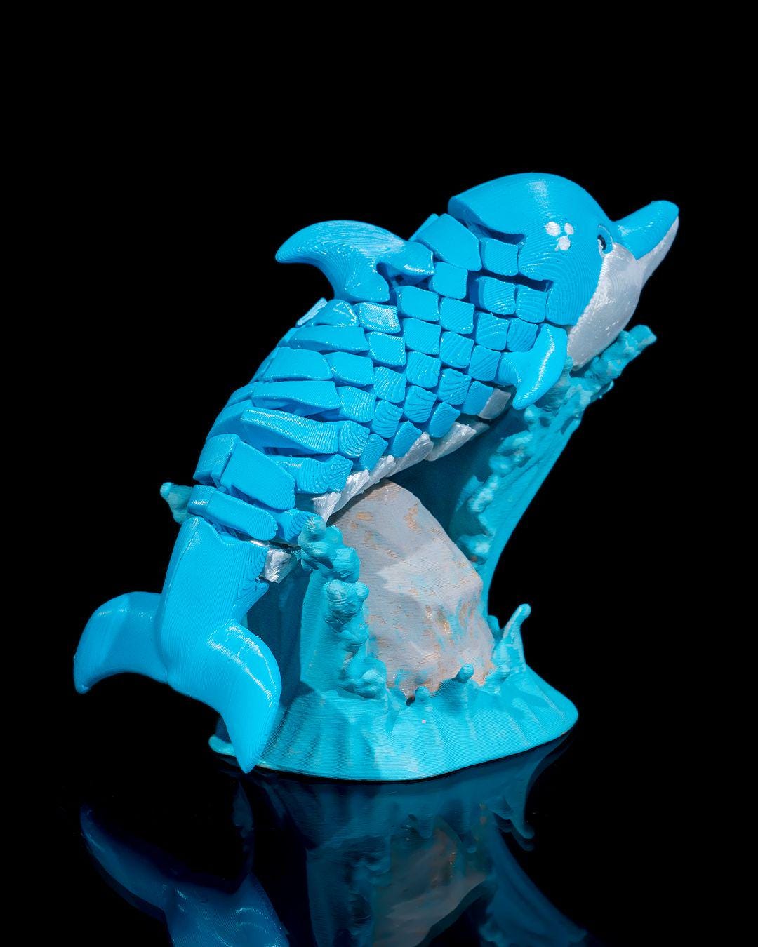 Dennis the Dolphin - Articulated Sea Creature Fidget Toy | Poseable Dolphin