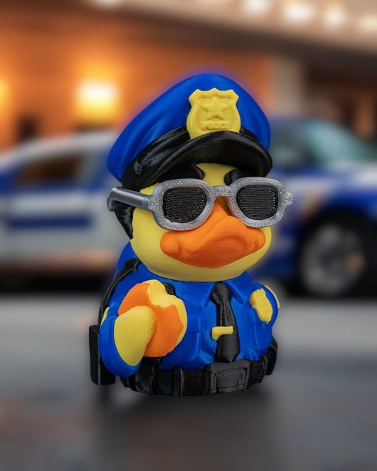 Quop 3D Printed Articulated Duck Figurine | Funny Collectible for Jeep Owners | Duck Lovers | Law Enforcement Gift