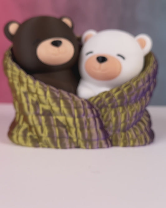 3D Printed Cuddling Bears